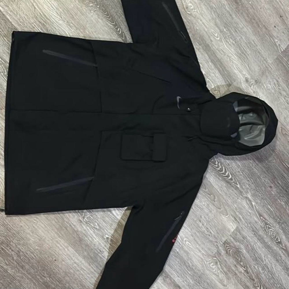 Nike Men's Travis Scott Black Raincoat with Hood
